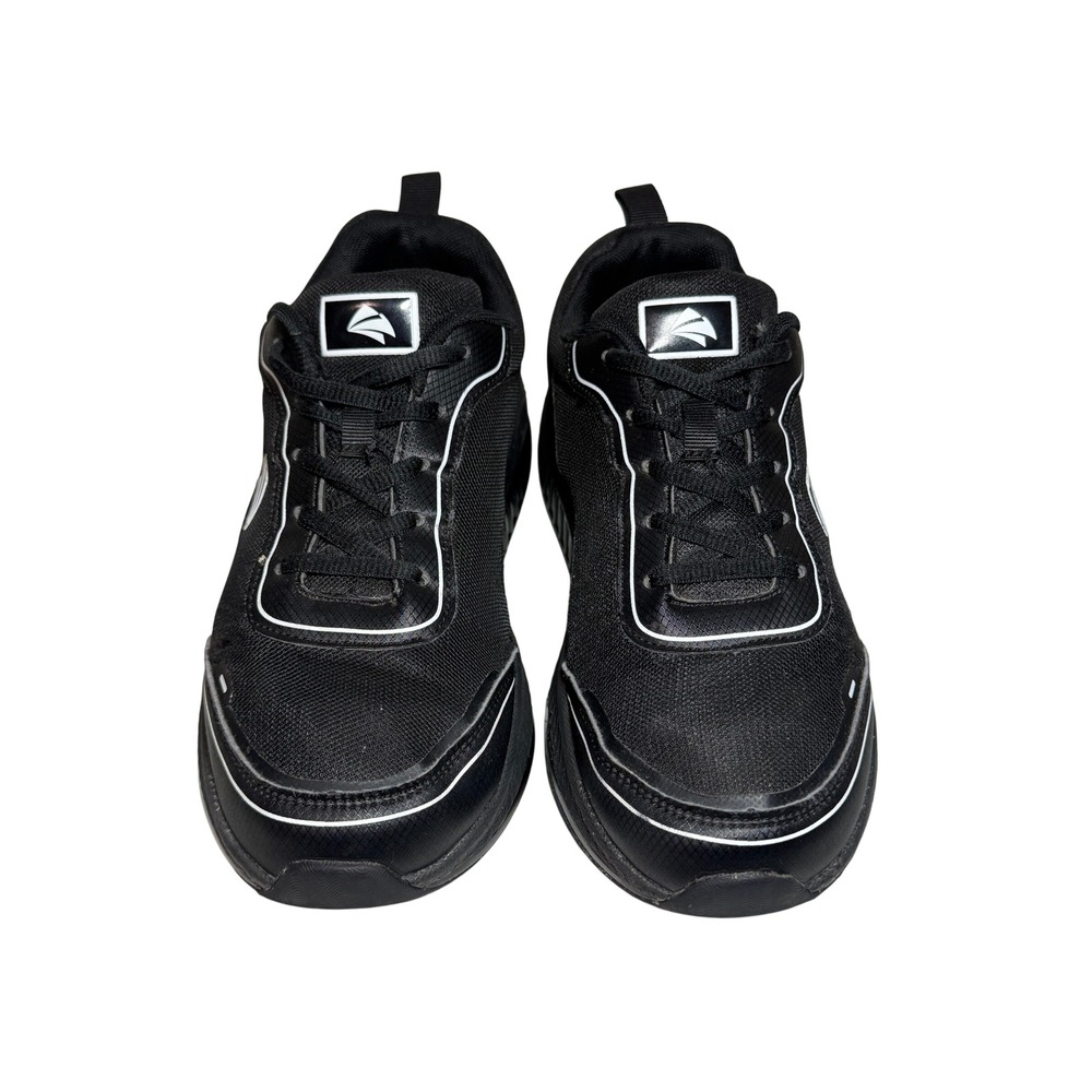 Black‎ Athletic Sneakers Shoes with White Trim Men's Size 7.5